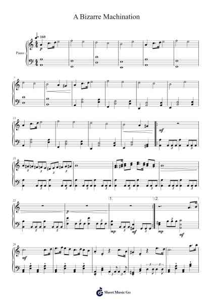 A Bizarre Machination Sheet Music by MSHSYAY-Arr.Relip