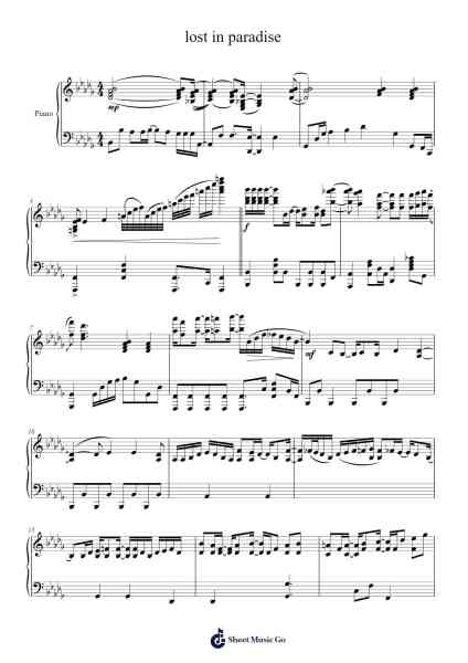 lost in paradise Sheet Music by SLSMusic-Arr.Kensibyl