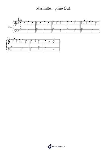 Martinillo Sheet Music by Canciones Infantiles-Arr.Jersharp