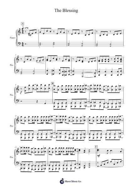 The Blessing Sheet Music by Woolgue-Arr.Zarol Hayleste