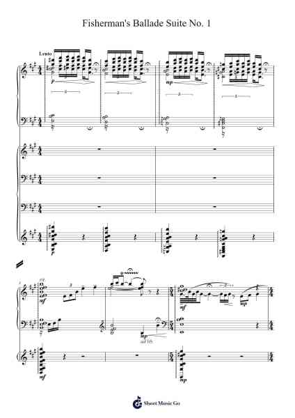 Fisherman's Ballade Suite No. 1 Sheet Music by Jian'er Zhu-Arr.Abralph Strares