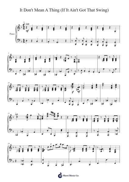 It Don't Mean A Thing (If It Ain't Got That Swing) النوتات الموسيقية بواسطة Duke Ellington-ترتيب.Rooryl Petnoel