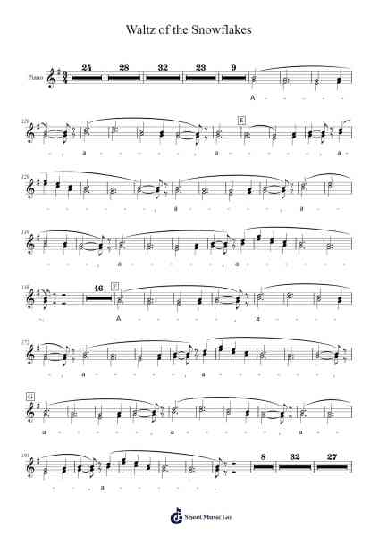 Waltz of the Snowflakes Sheet Music by Pyotr Ilyich Tchaikovsky-Arr.Huttbins