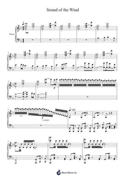 Sound of the Wind Sheet Music by Kumi Tanioka-Arr.Jansean
