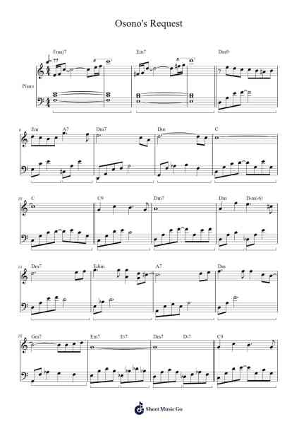 Osono's Request Sheet Music by Joe Hisaishi-Arr.Cooholt Hogreen