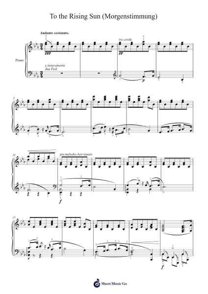 To the Rising Sun (Morgenstimmung) Sheet Music by Trygve Torjussen-Arr.Nelbby Samgan