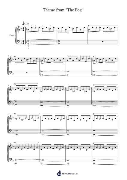 Theme from "The Fog" Sheet Music by John Alden Carpenter-Arr.Nanholt Walkchi