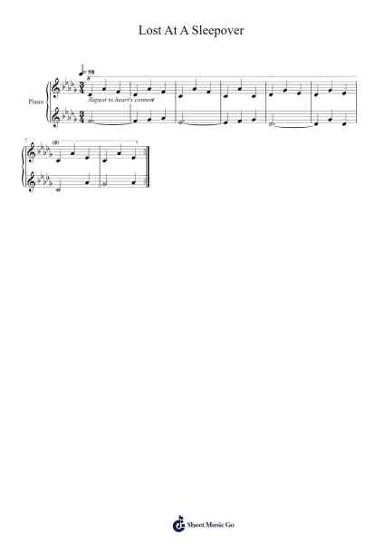 Lost At A Sleepover Sheet Music by Pedro Silva-Arr.Lengram Flowerliz