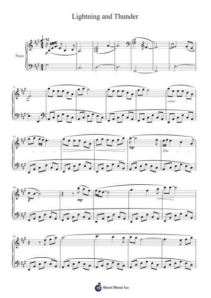 Lightning and Thunder Sheet Music by Jhené Aiko-Arr.Warald Kipfrank