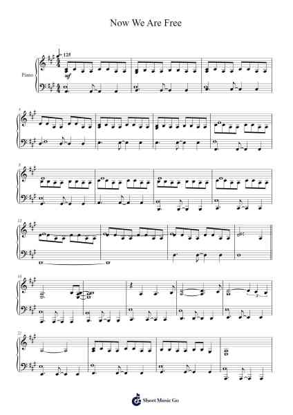 Now We Are Free (Gladiator) Sheet Music by Hans Zimmer/Lisa Gerrard/Klaus Badelt-Arr.Polwer Sharpger