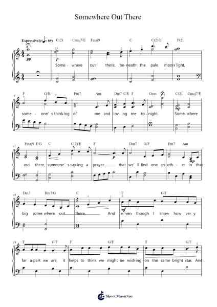 Somewhere Out There Sheet Music by Linda Ronstadt/James Ingram-Arr.Eipsyale