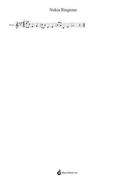 Nokia Ringtone Sheet Music by undefined-Arr.Hartecam Thodoreboyle