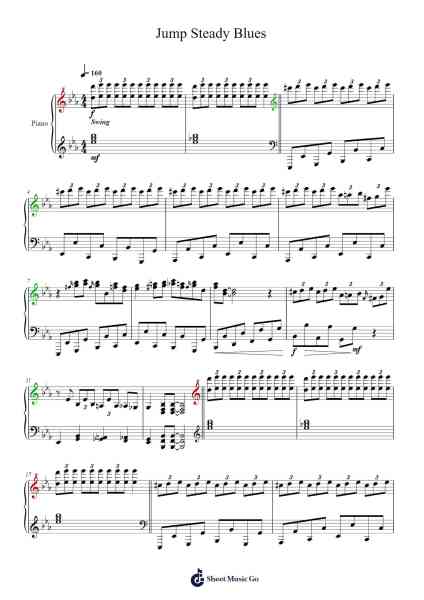 Jump Steady Blues Sheet Music by Clarence "Pinetop" Smith-Arr.Subill