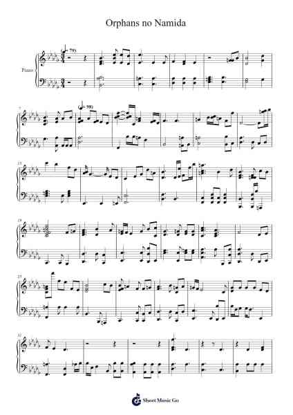 Orphans no Namida Sheet Music by Misia-Arr.Janedo