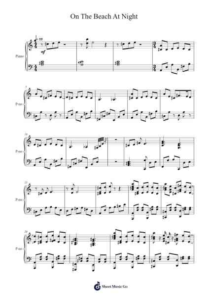On The Beach At Night Sheet Music by Curtis Schweitzer-Arr.Yetlup Hoybird
