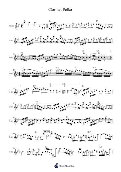 Clarinet Polka Sheet Music by Misc Traditional-Arr.Larple