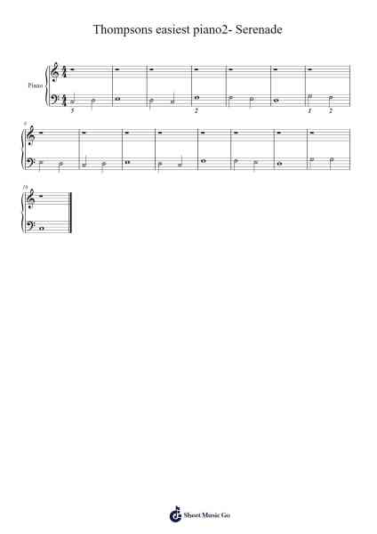Thompsons easiest piano2- Serenade Sheet Music by John Thompson-Arr.Phillen Gillpont