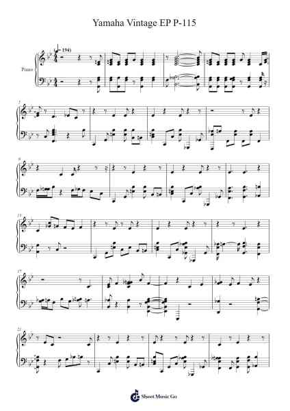 Yamaha Vintage EP P-115 Sheet Music by Yamaha-Arr.Webbkay