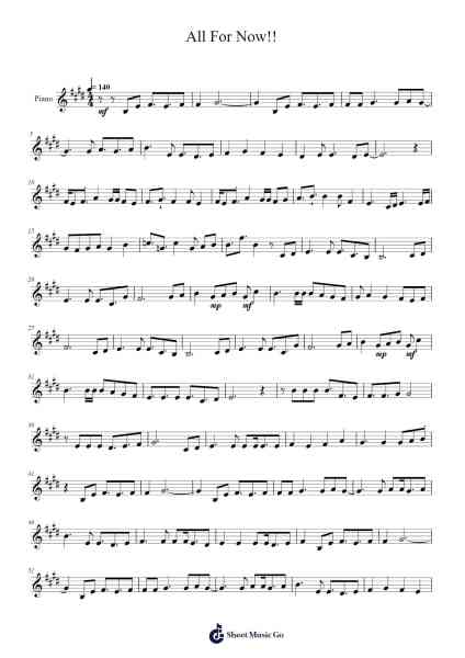 All For Now!! Sheet Music by NIJISANJI KR-Arr.Elboyce
