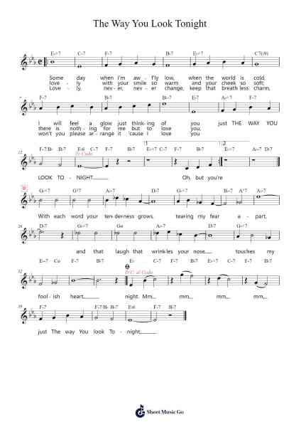 The Way You Look Tonight Sheet Music by Jerome Kern-Arr.Norther
