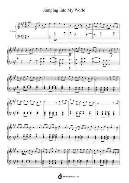 Jumping Into My World Sheet Music by Lollipop*universe-Arr.Osnest Araliam