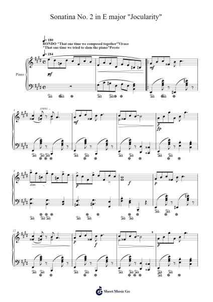 Sonatina No. 2 in E major "Jocularity" Sheet Music by Mason Ma-Arr.Virgreg