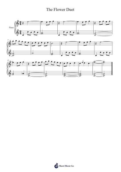 The Flower Duet Sheet Music by Léo Delibes-Arr.Ianjim