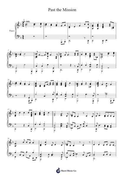 Past the Mission Sheet Music by Tori Amos-Arr.Leeles Stoweser