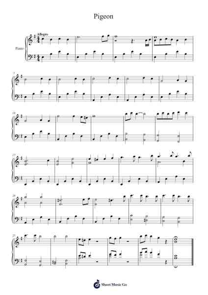 Pigeon Sheet Music by Kevin Manthei-Arr.Debleign Jeston