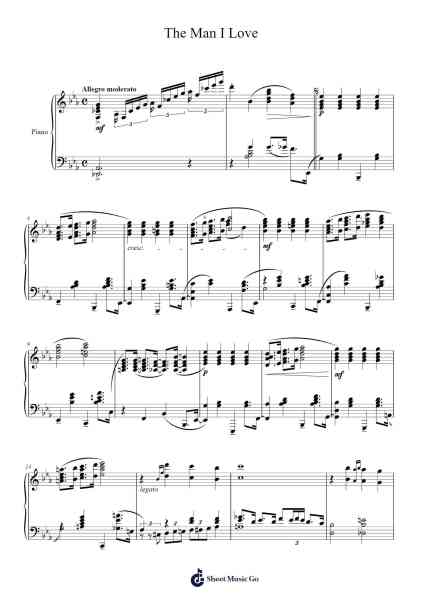 The Man I Love Sheet Music by George Gershwin-Arr.Jonesram Bonah