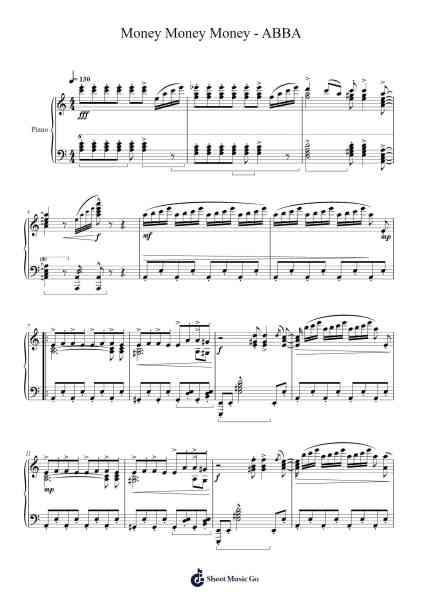 Money Money Money - ABBA Sheet Music by ABBA-Arr.Beckfey Earlnice