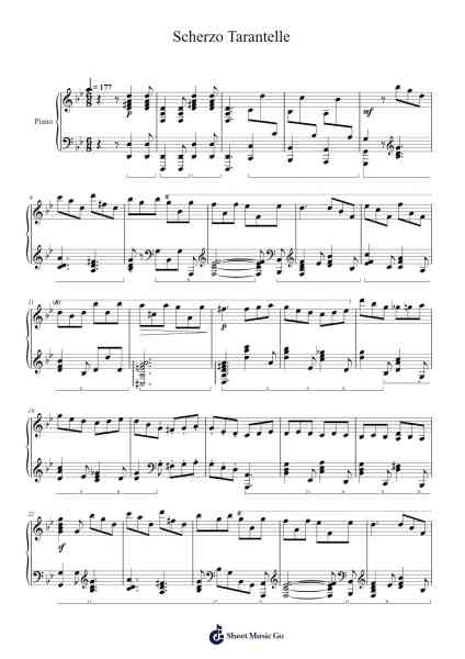 Scherzo Tarantelle, Op. 16 Sheet Music by Henri Wieniawski-Arr.Groral