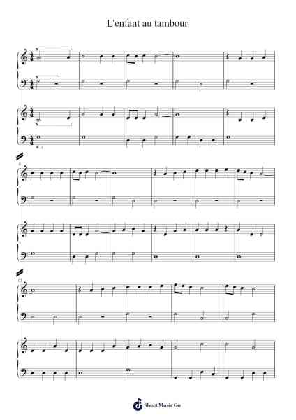 L'enfant au tambour Sheet Music by Léon Vasseur-Arr.Sherrah Birroll
