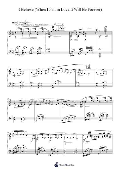 I Believe (When I Fall in Love It Will Be Forever) Sheet Music by Stevie Wonder-Arr.Saulnick Huddon