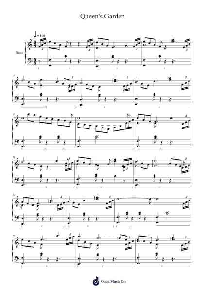 Queen's Garden Sheet Music by Maplestory BGM-Arr.Huttgie Bellcol