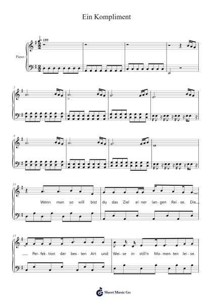 Ein Kompliment Sheet Music by Sportfreunde Stiller-Arr.Carldith Saxdunn