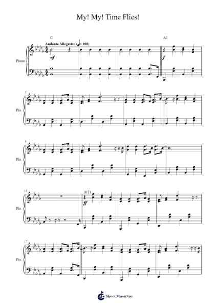 My! My! Time Flies! Sheet Music by Enya-Arr.Chestom