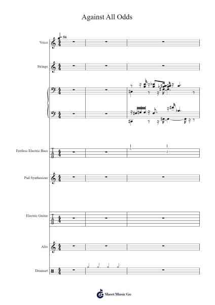 Against All Odds Sheet Music by Phil Collins-Arr.Bloorfunk Hanlaine