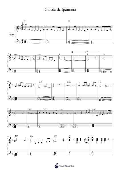 Garota de Ipanema Sheet Music by Antônio Carlos Jobim-Arr.Bergdrew Browningthur