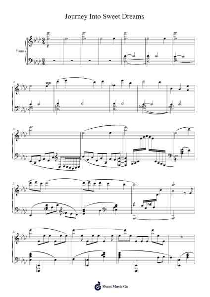 Journey Into Sweet Dreams Notenblatt von Yu-Peng Chen-Arr.Lizly Hojo
