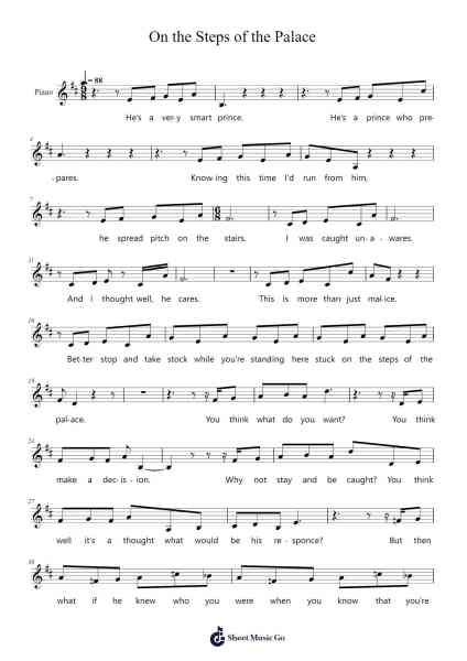 On the Steps of the Palace Sheet Music by Stephen Sondheim-Arr.Chanxy
