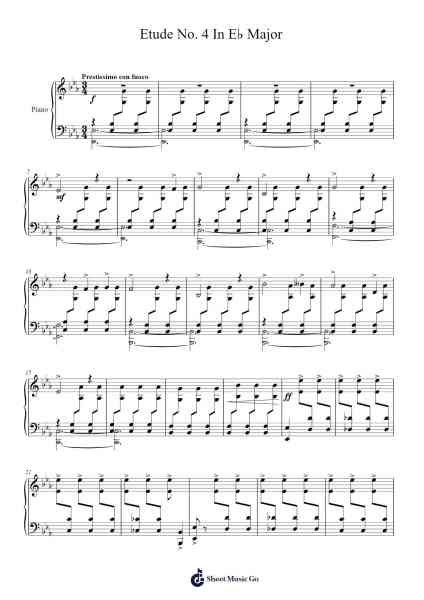 Etude No. 4 in E♭ Major Sheet Music by Hayreed Toutment-Arr.Herloyd