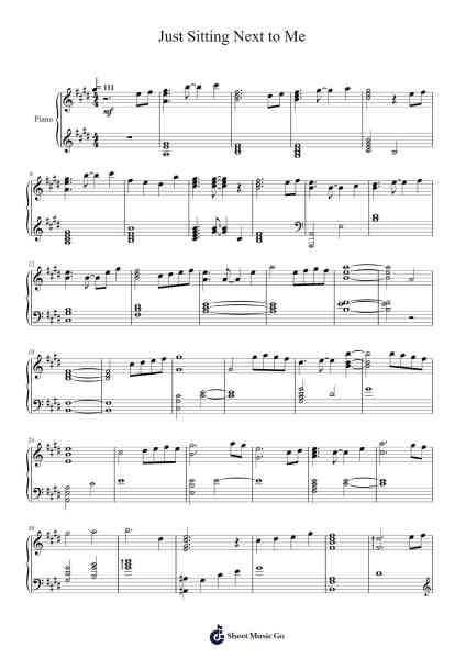 Just Sitting Next to Me Sheet Music by Yukari Hashimoto-Arr.Franfield Pricecil