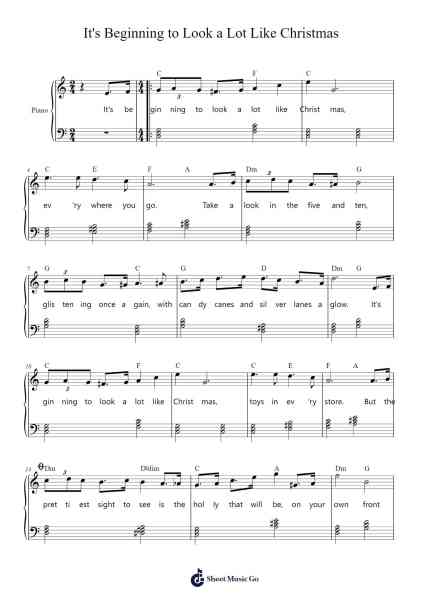 It's Beginning To Look A Lot Like Christmas Sheet Music by Meredith Willson-Arr.Scripla Brookfe