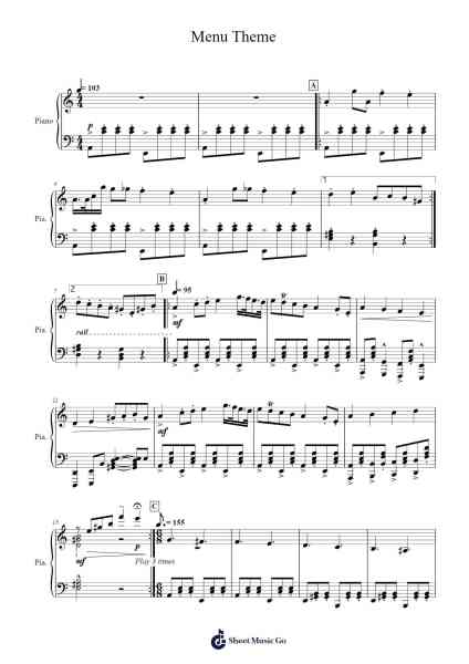 Battleblock Theater - Menu Theme Sheet Music by Will Stamper-Arr.Lynstrong Derlard