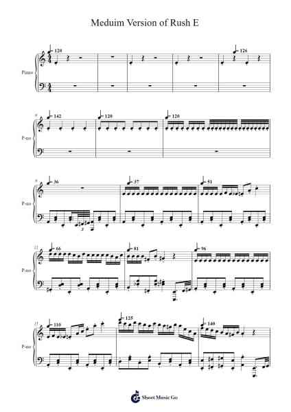Rush E (Medium Version) Sheet Music by Sheet Music Boss-Arr.Greenblack Xawilde