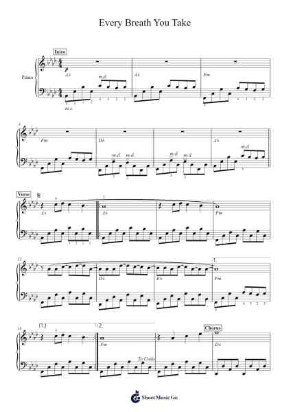 Every Breath You Take Sheet Music by The Police-Arr.Caelaide Fieldtes