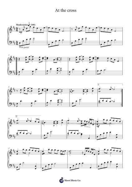 At the cross Sheet Music by Hillsong United-Arr.Dulshall