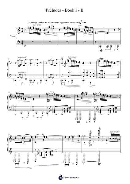 Préludes, Book I, L. 117: II. Voiles Sheet Music by Claude Debussy-Arr.Finnkay Tedglenn