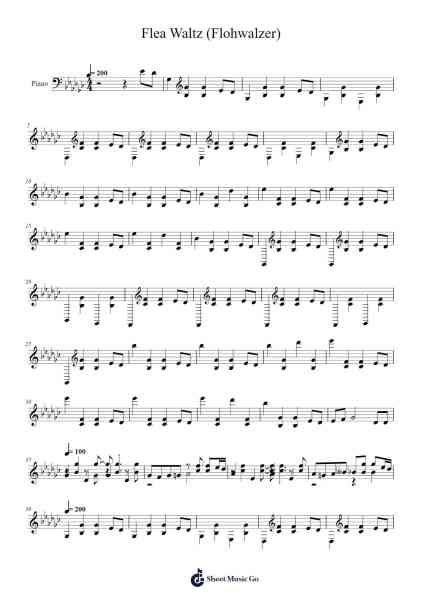 Flea Waltz (Flohwalzer) Sheet Music by undefined-Arr.Nites